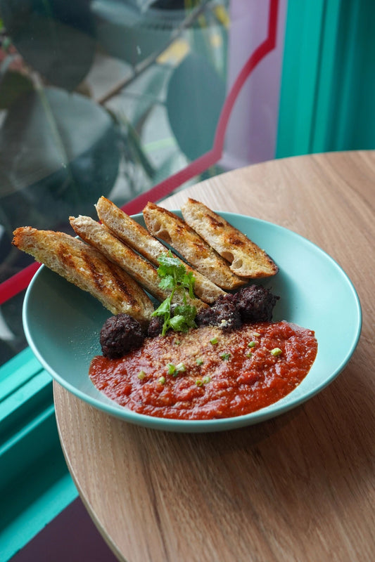 Tomato Meatballs & Sourdough