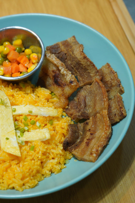 Crispy Bagnet Rice Meal